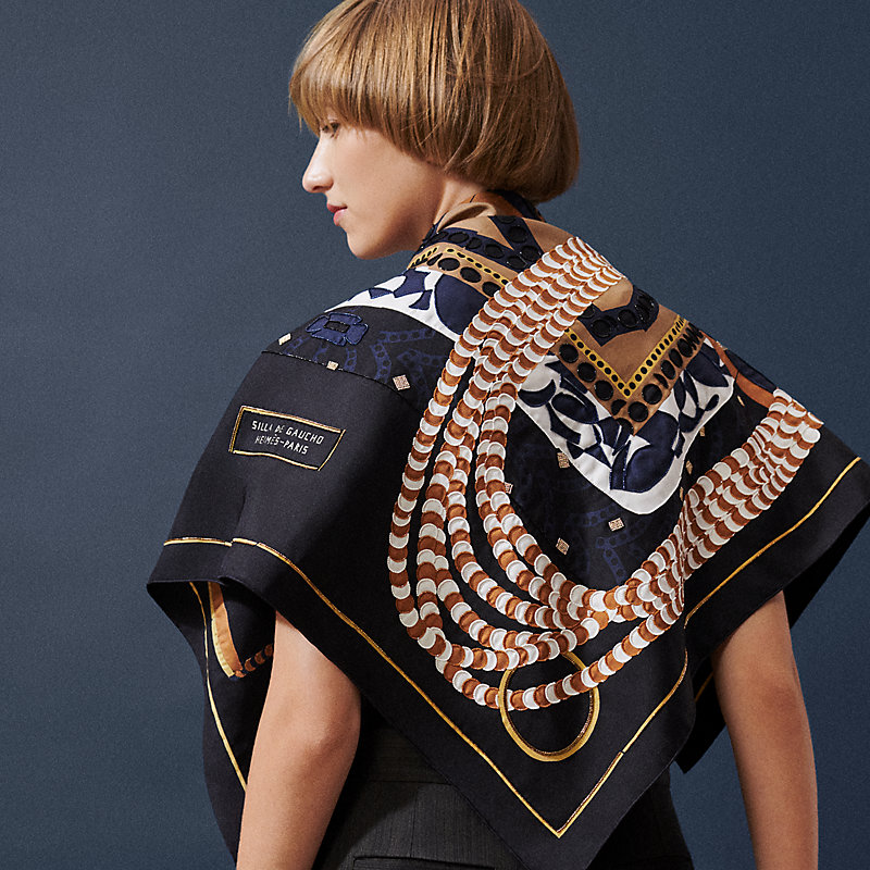 Silla de Gaucho embroidered scarf 90 | Hermès Mainland China